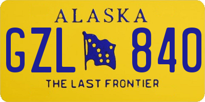 AK license plate GZL840