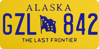 AK license plate GZL842