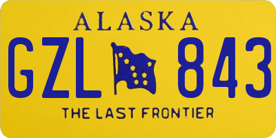 AK license plate GZL843