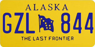 AK license plate GZL844