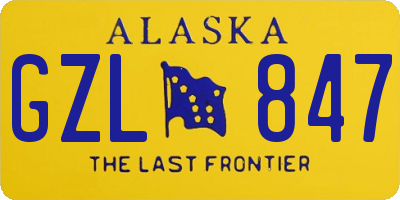 AK license plate GZL847