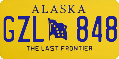 AK license plate GZL848