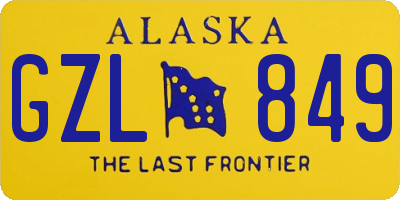 AK license plate GZL849