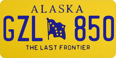 AK license plate GZL850