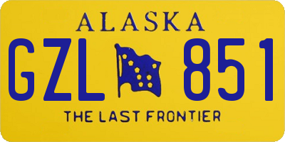 AK license plate GZL851