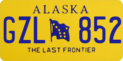 AK license plate GZL852