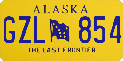 AK license plate GZL854