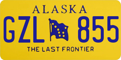 AK license plate GZL855