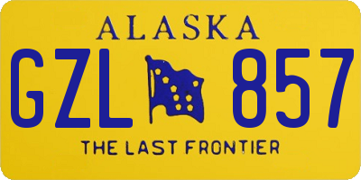 AK license plate GZL857