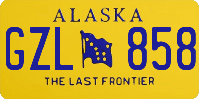 AK license plate GZL858