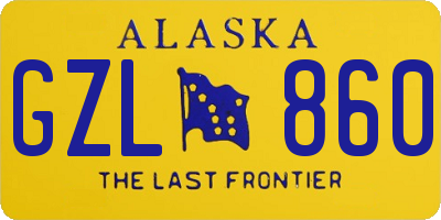 AK license plate GZL860