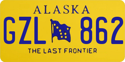 AK license plate GZL862