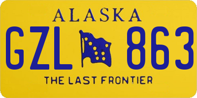 AK license plate GZL863