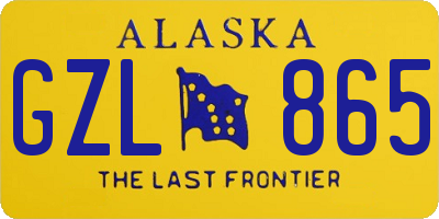 AK license plate GZL865