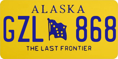 AK license plate GZL868