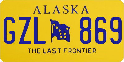 AK license plate GZL869