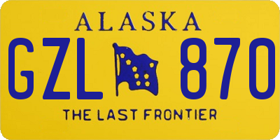 AK license plate GZL870