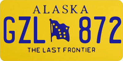 AK license plate GZL872