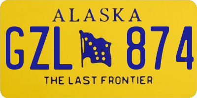 AK license plate GZL874