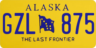 AK license plate GZL875