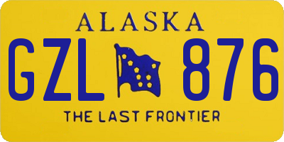 AK license plate GZL876