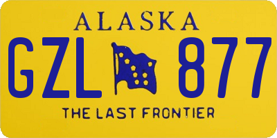 AK license plate GZL877