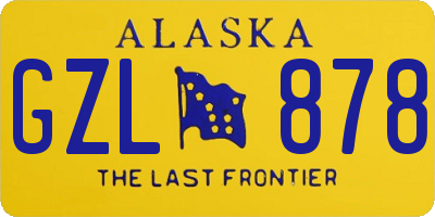 AK license plate GZL878