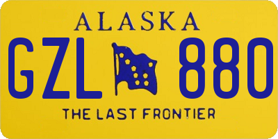 AK license plate GZL880