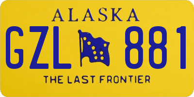 AK license plate GZL881