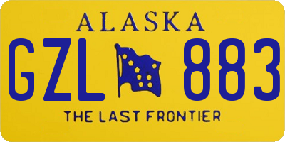 AK license plate GZL883