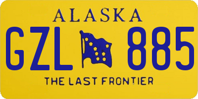 AK license plate GZL885