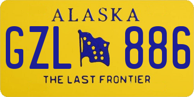 AK license plate GZL886