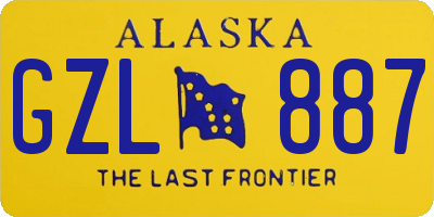 AK license plate GZL887