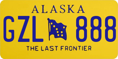 AK license plate GZL888