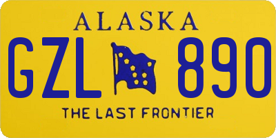 AK license plate GZL890