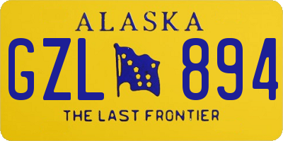 AK license plate GZL894