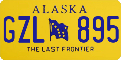 AK license plate GZL895