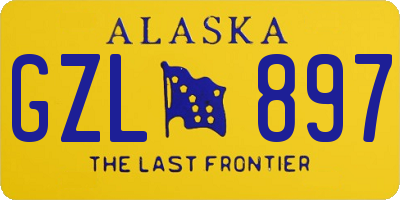 AK license plate GZL897