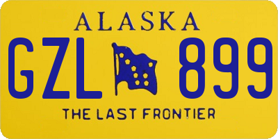 AK license plate GZL899