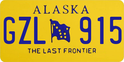 AK license plate GZL915