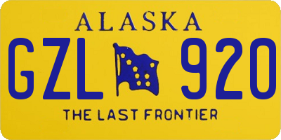 AK license plate GZL920