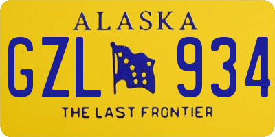 AK license plate GZL934