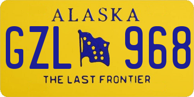 AK license plate GZL968