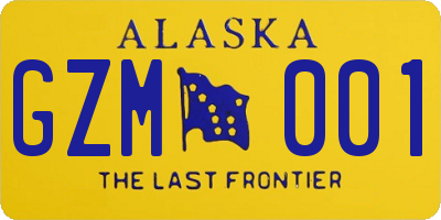 AK license plate GZM001
