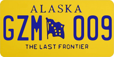 AK license plate GZM009
