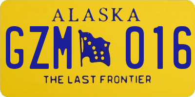 AK license plate GZM016
