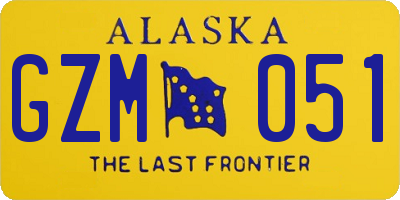 AK license plate GZM051