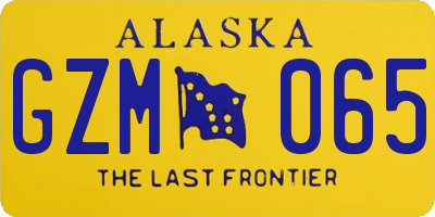 AK license plate GZM065