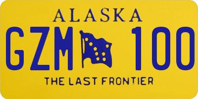 AK license plate GZM100