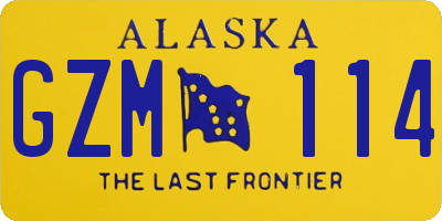 AK license plate GZM114